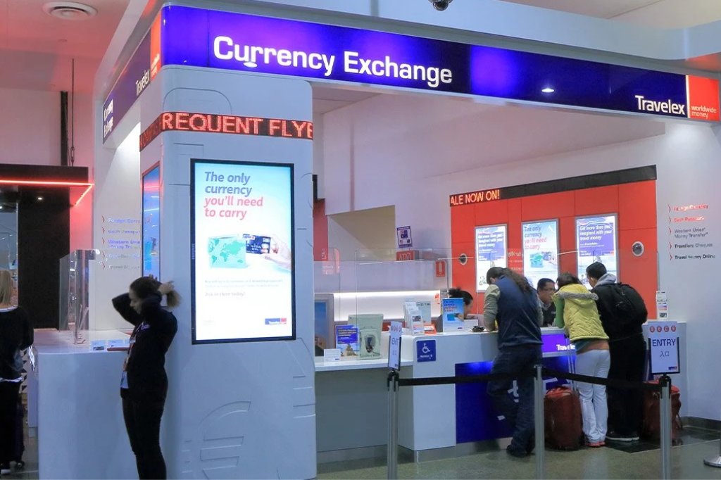 ATMs, Banks, and Currency Exchange or Forex