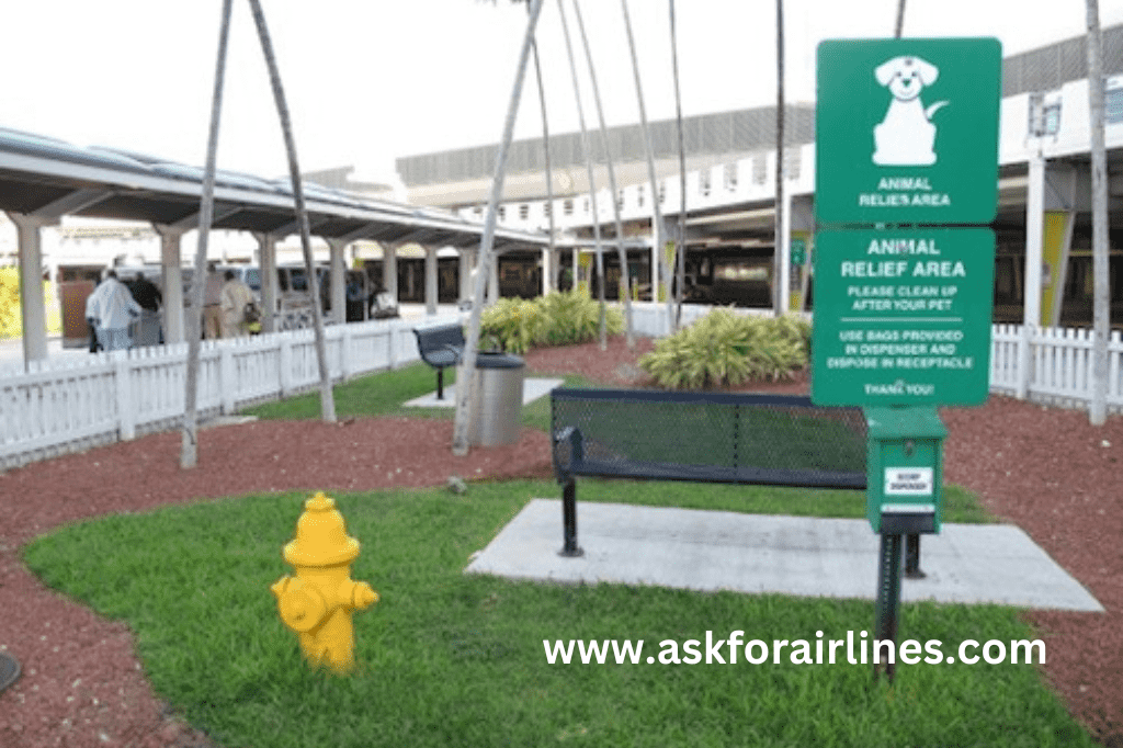 Pet Relief Areas at MIA airport